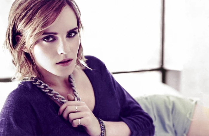 Emma Watson women actress rings celebrity portrait one person