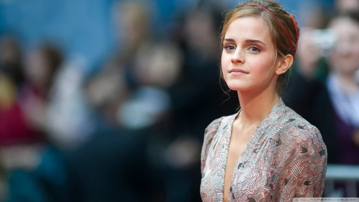 Emma Watson women blonde face actress celebrity portrait