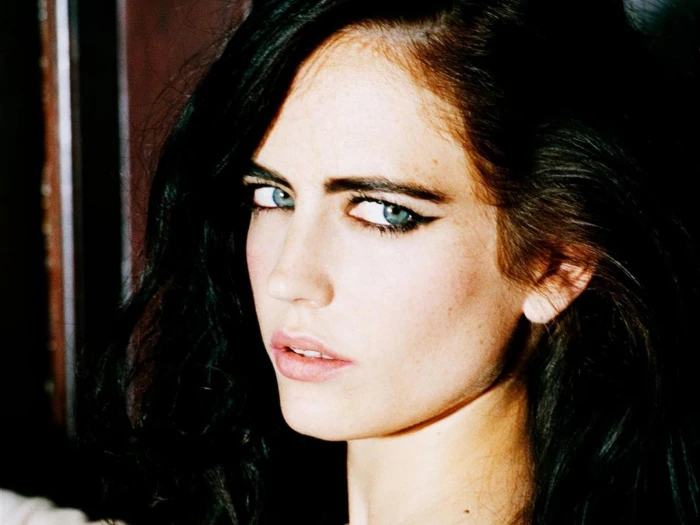 Eva Green actress women blue eyes dark hair looking at viewer