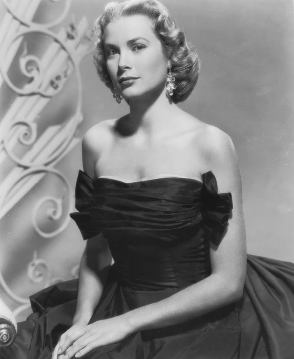Grace Kelly women actress princess looking at viewer bare shoulders 2k