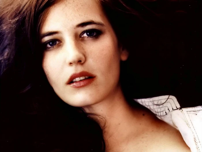 Eva Green women brunette actress face upscaled portrait