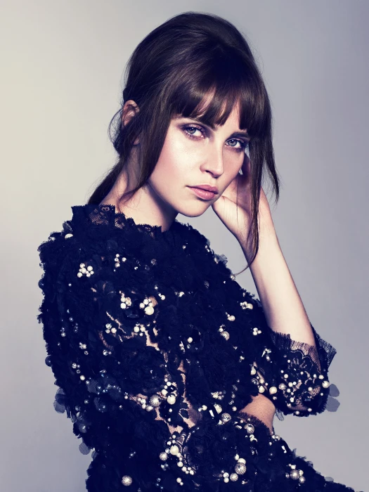 Felicity Jones actress brunette black dress beauty fashion 2k