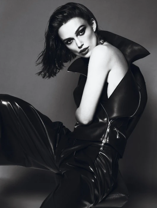 Keira Knightley women actress bare shoulders fashion jacket