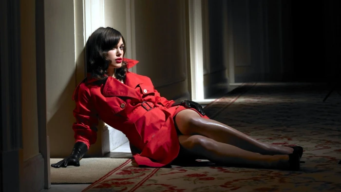 Keira Knightley women celebrity legs red lipstick actress