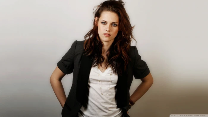 Kristen Stewart portrait actress women simple background