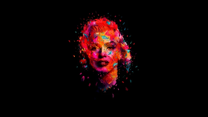 multicolored Marilyn Monroe wallpaper face model actress singer