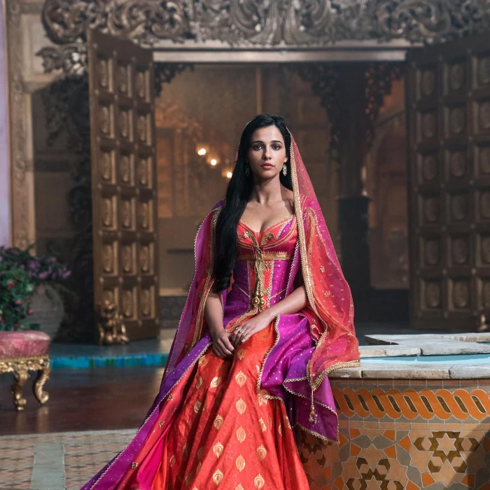 Naomi Scott women long hair brunette actress Aladdin Jasmine