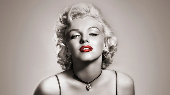Marilyn Monroe Red Lips actress model celebrity star hollywood 2k