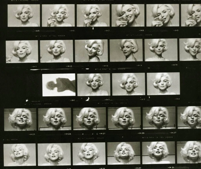 Marilyn Monroe bert stern women actress indoors in a row