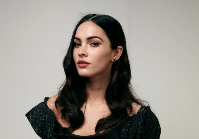 Megan Fox actress brunette young adult one person front view 2k