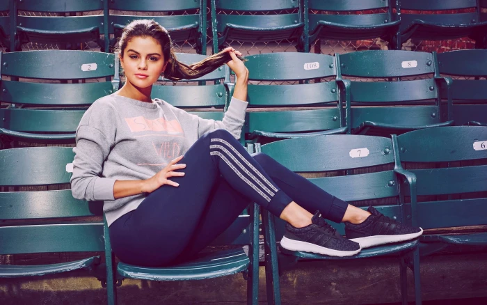 Selena Gomez celebrity singer actress brunette women ponytail