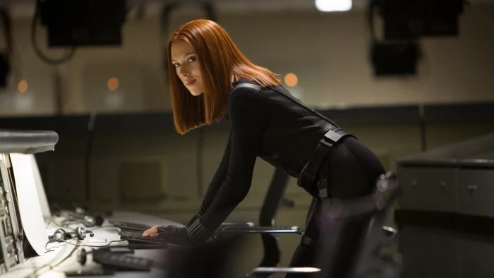 redhead pink lipstick women Captain America The Winter Soldier 2k
