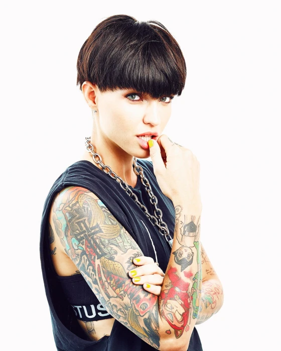 ruby rose actress women short hair tattoo one person young adult