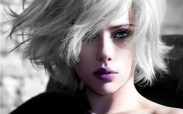 Scarlett Johansson blonde white haired woman actress person 2k