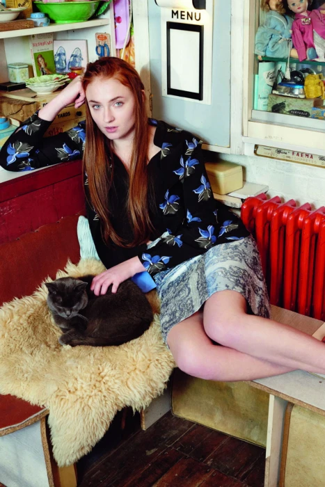 Sophie Turner redhead actress blue eyes one person young adult 46