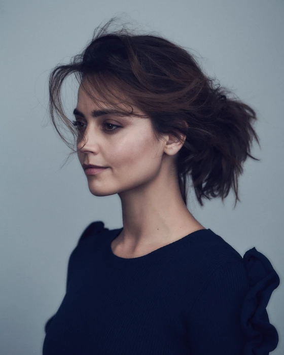 women actress brunette Jenna Louise Coleman hair in face