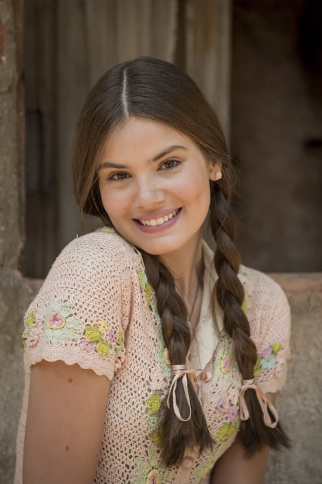 women actress brunette long hair Camila Queiroz portrait display 2k