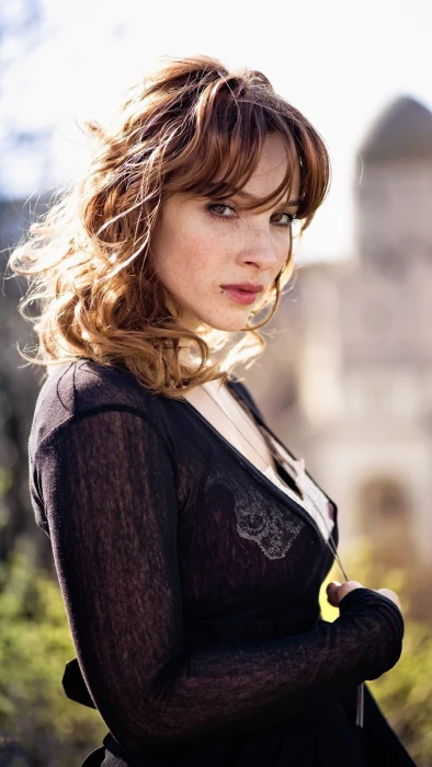 women actress Vica Kerekes redhead see through clothing