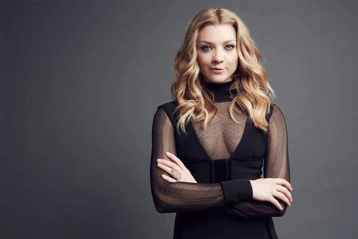 woman wearing black long sleeved bodycon dress Natalie Dormer 2k