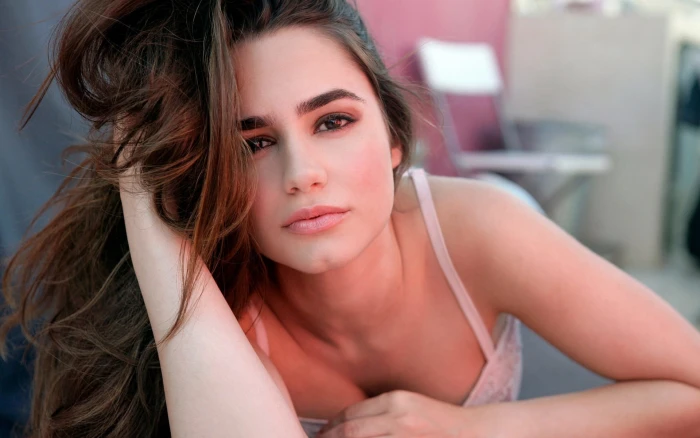 women brunette alicia sanz actress looking at viewer face