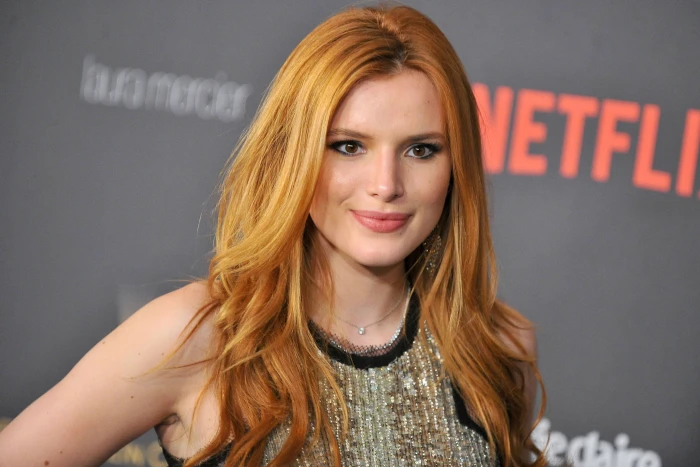 women's gray halter top shirt bella thorne actress celebrity 2k