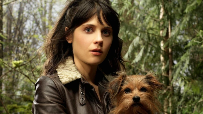 Zooey Deschanel Tin Man brunette dog actress women animals