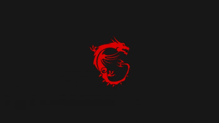 red dragon illustration msi logo Technology studio shot black background 2k