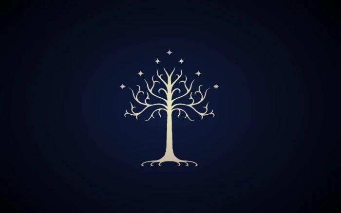 blue trees the lord of rings sigil white tree gondor Nature Trees HD Art