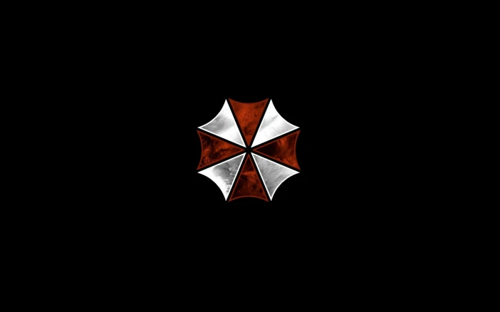 red and white umbrella Resident Evil Umbrella Corporation digital art 2k