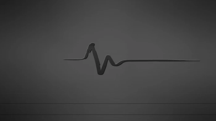gray heart beat wallpaper minimalism simple background monochrome 2k