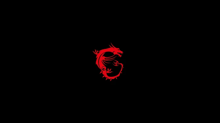 msi computer logo hd dragon black red background 2k
