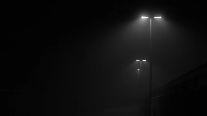 black and white night street light darkness lighting 2k