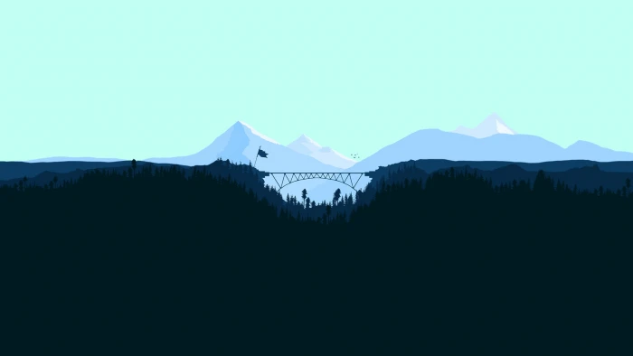 clear sky nature bridge blue background graphic design 2k