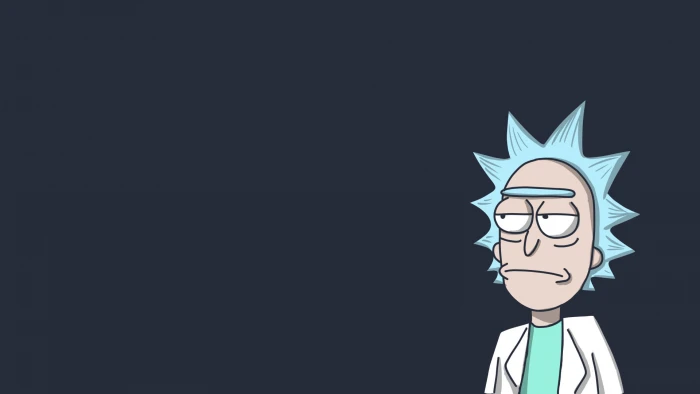 Rick Sanchez illustration animated man wearing white top 2k