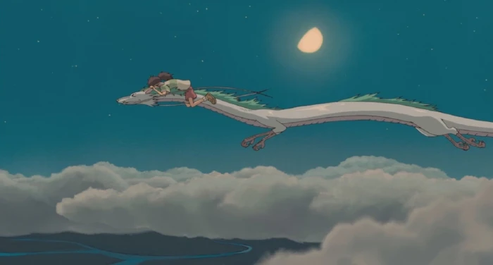 Studio Ghibli Spirited Away anime girls Chihiro cloud sky