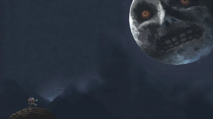 animated moon digital wallpaper The Legend of Zelda Majora's Mask 2k