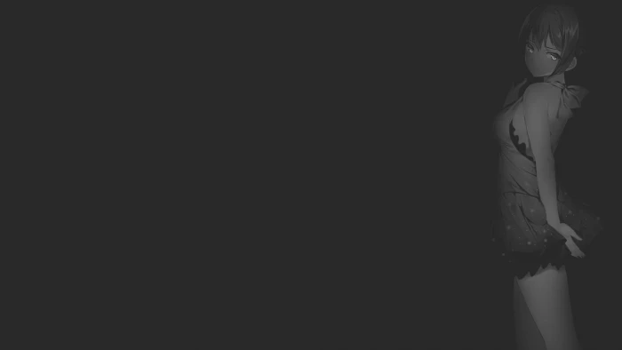 anime girls illustration dark background night selective coloring 2k