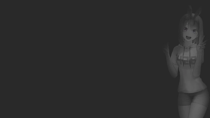 anime girls monochrome fan art illustration dark background 2k