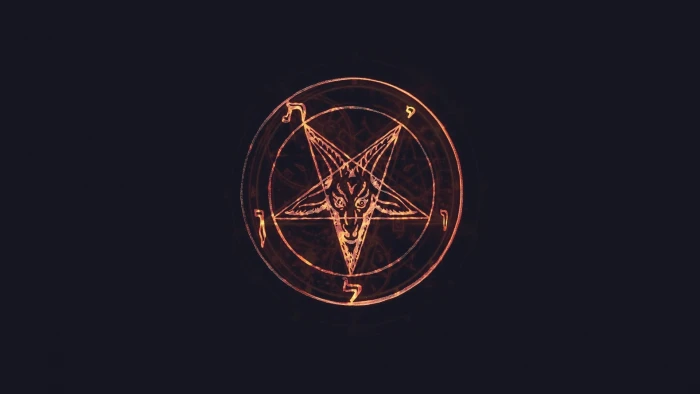brown star wallpaper glow Satan Lucifer Pentagram symbol 2k