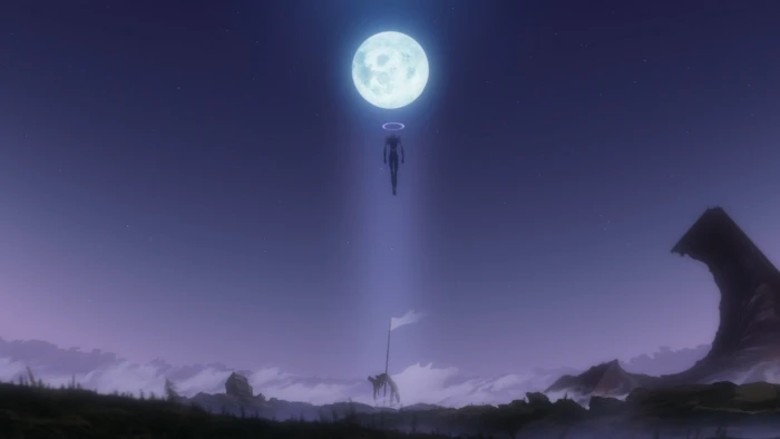 full moon and game character wallpaper Evangelion 2 0 You Can Not Advance 2k
