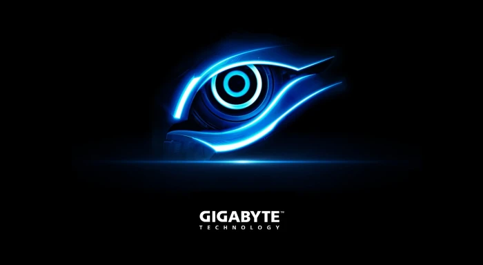 Gigabyte Blue Eye logo Computers Hardware illuminated 2k