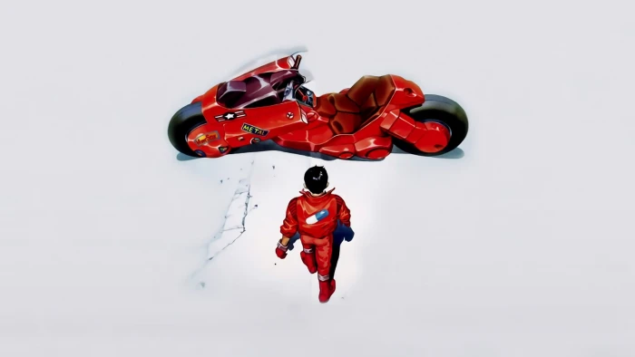 man in red suit wallpaper Akira kaneda anime motorcycle men 2k