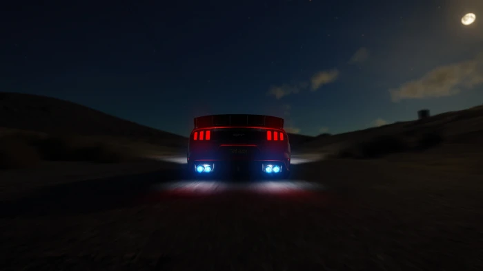 untitled Ford Mustang GT The Crew car nitro night sky illuminated 2k