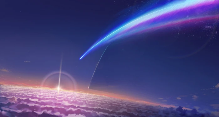 Anime Your Name Kimi No Na Wa Sky space illuminated 2k