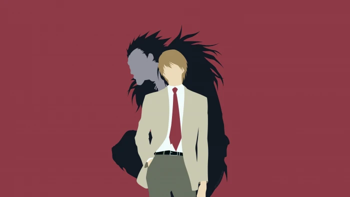 Death Note illustration anime minimalism Ryuk Yagami Light 2k 4k
