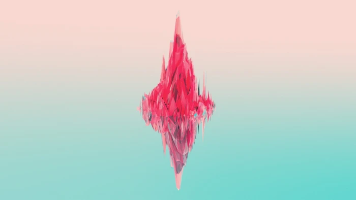 red island illustration Justin Maller abstract Facets gradient 2k