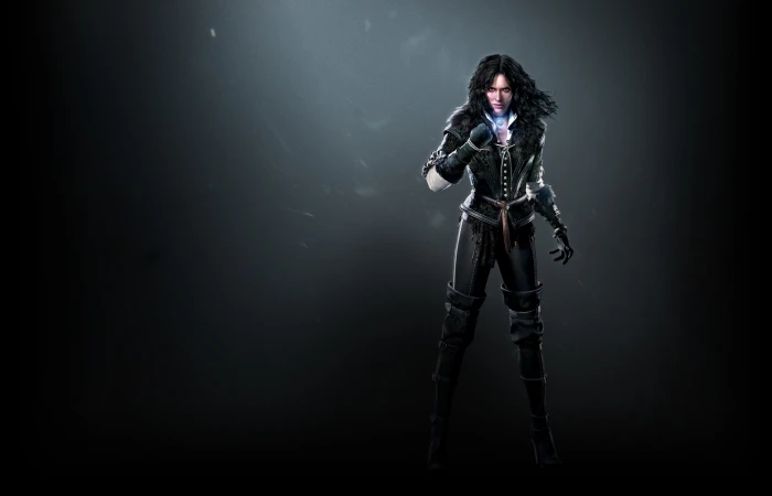 standing woman digital wallpaper look The Wild Hunt Art sorceress 2k