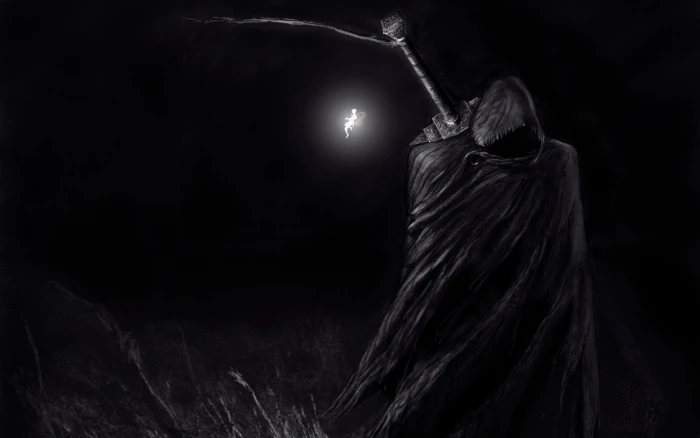 anime Berserk manga one person black background adult 2k