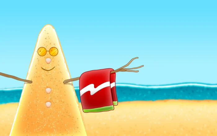 cartoon artwork beach 2k