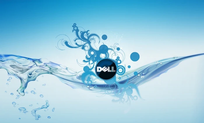 Dell Co logo Computers Hardware Creative Blue Abstract